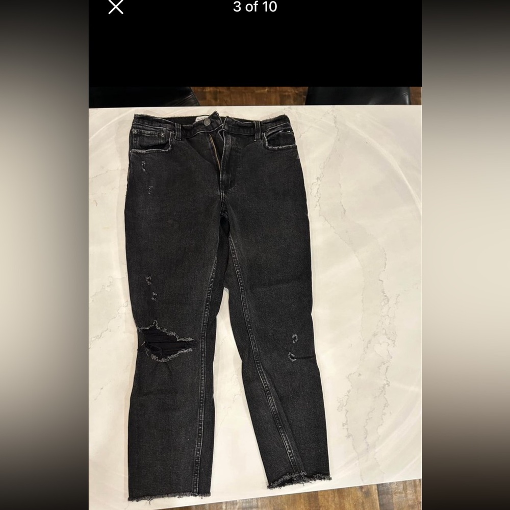A&F high rise skinny black
